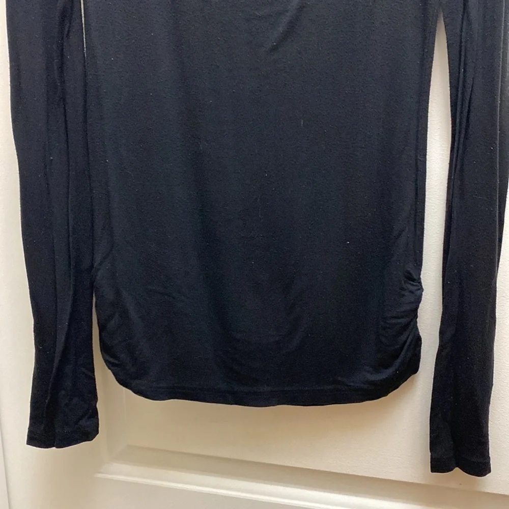 Patty Boutik long sleeve peekaboo black shirt size small